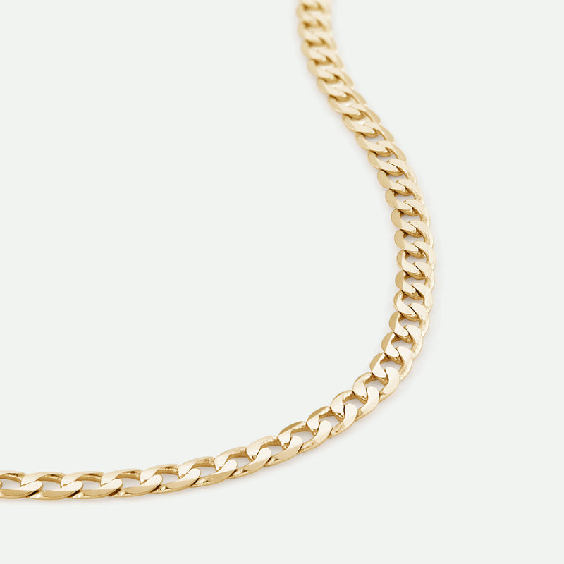9ct Yellow Gold Solid Curb Chain (2.80mm) 20 inch