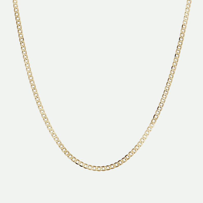 9ct Yellow Gold Solid Curb Chain (2.80mm) 20 inch