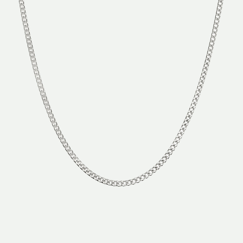 Sterling Silver Franco Chain Necklace 22 inch