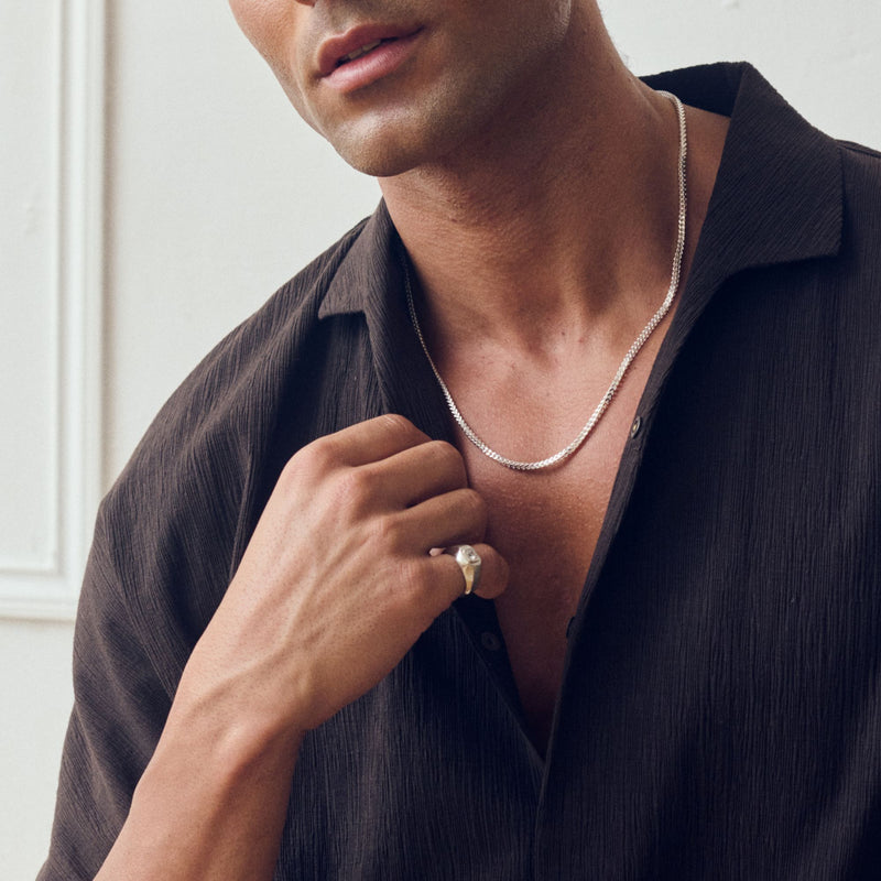 Sterling Silver Franco Chain Necklace 22 inch