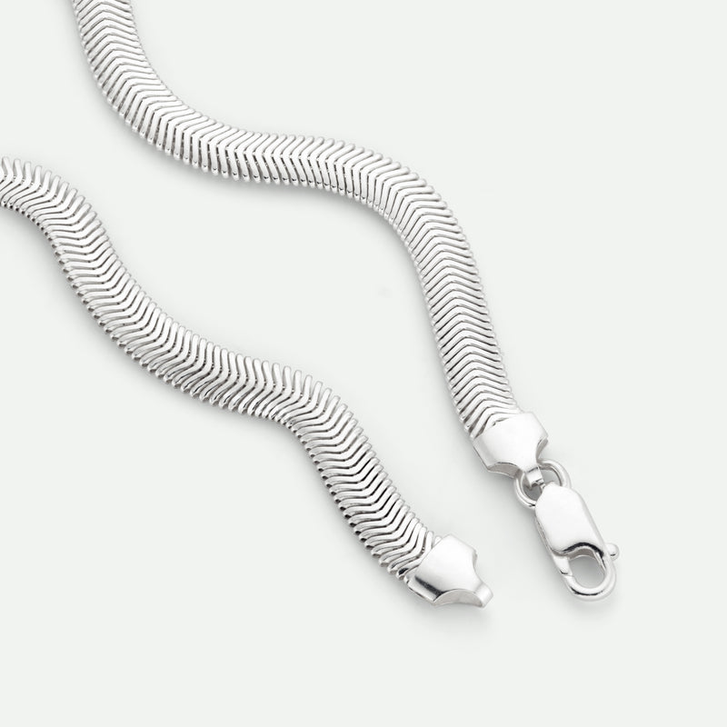 Sterling Silver Snake Chain Necklace 17 inch