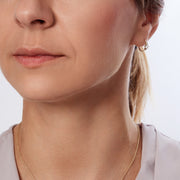 Willow Hoop - 9ct Yellow Gold 0.44ct tw Lab Grown Diamond Petal Hoop Earrings - image 3