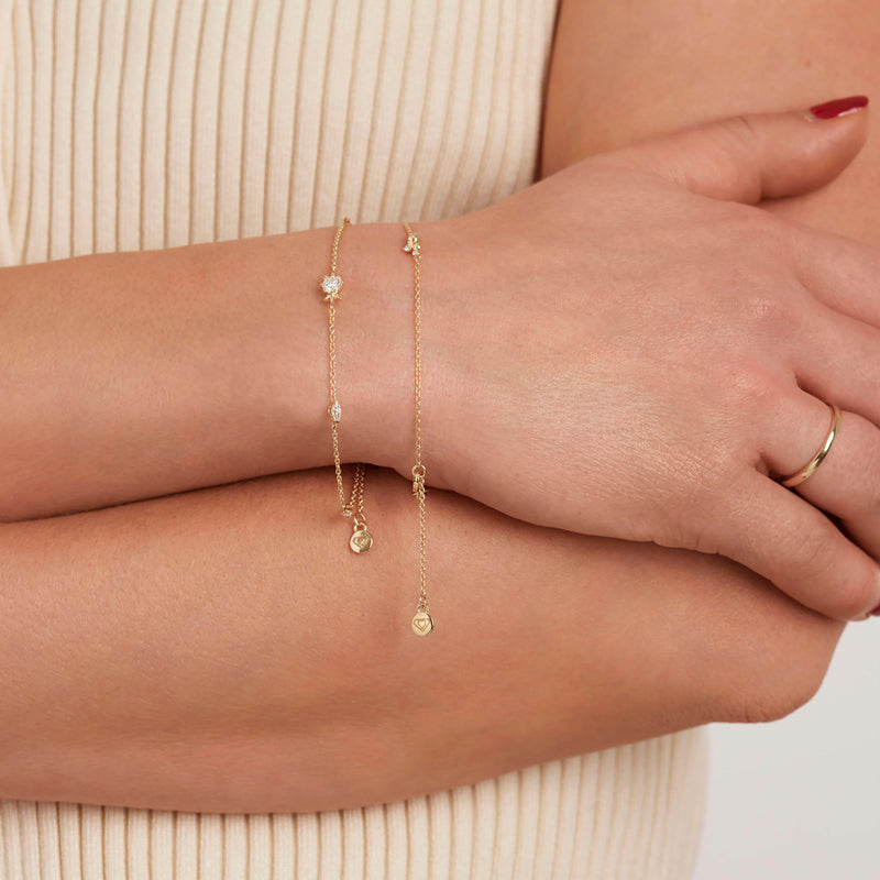 Willow Bracelet | 9ct Yellow Gold 0.52ct tw Lab Grown Diamond Petal Bracelet