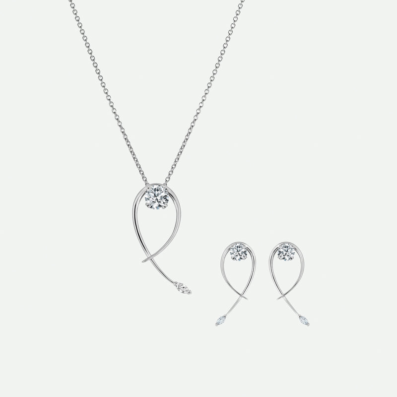 Ivy Earrings | 9ct White Gold 0.55ct tw. Twist Vine Stud Earrings