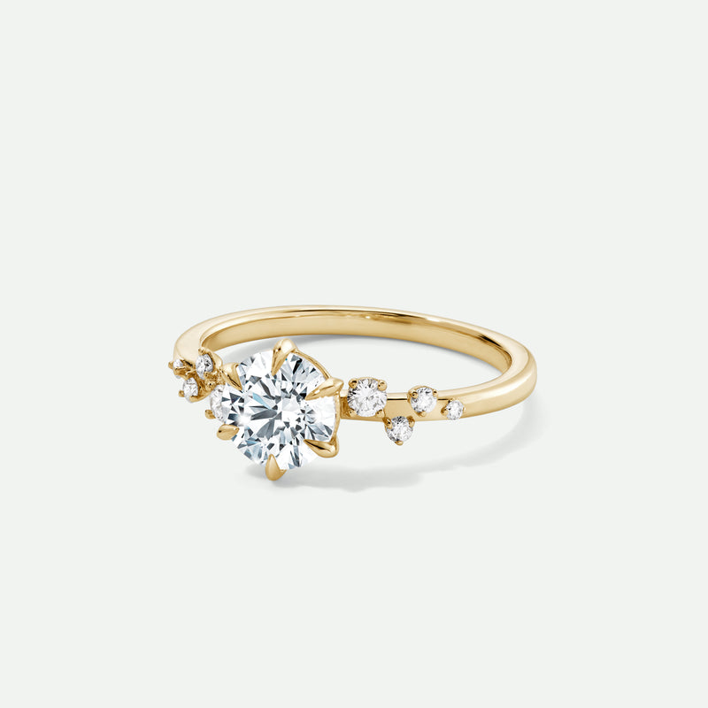 Luna - 9ct Yellow Gold 1.13ct tw. Lab Grown Diamond Scatter Engagement Ring - image 2