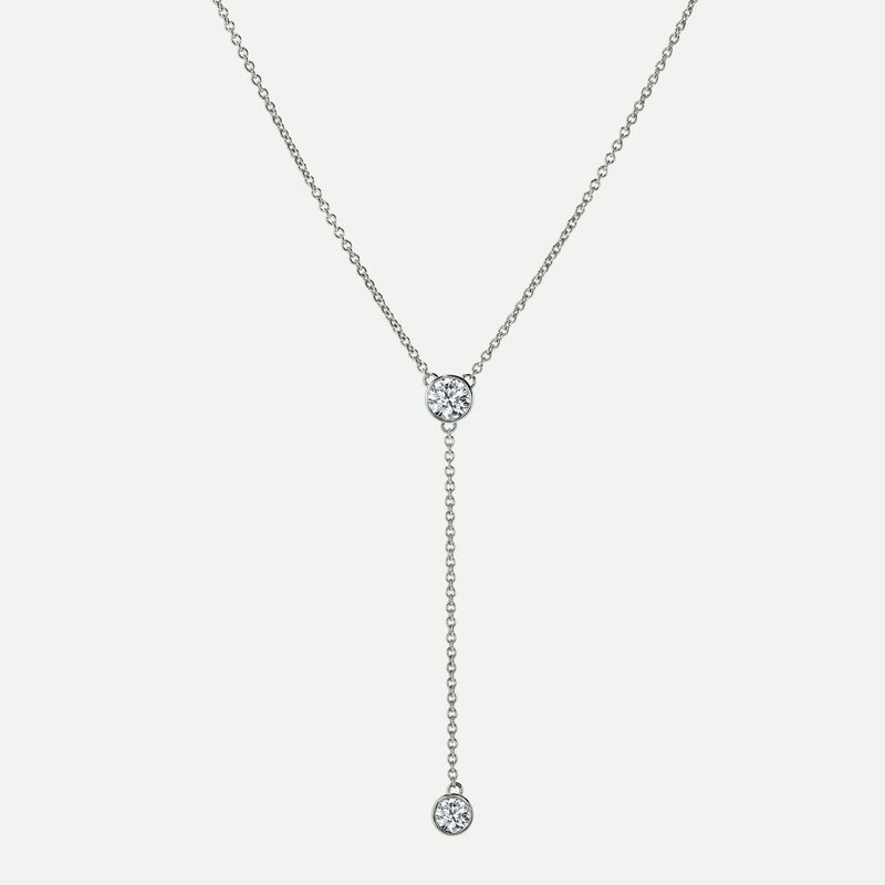 Ember - 9ct White Gold 0.50ct tw. Lab Grown Diamond Lariat 18 Inches - image 1