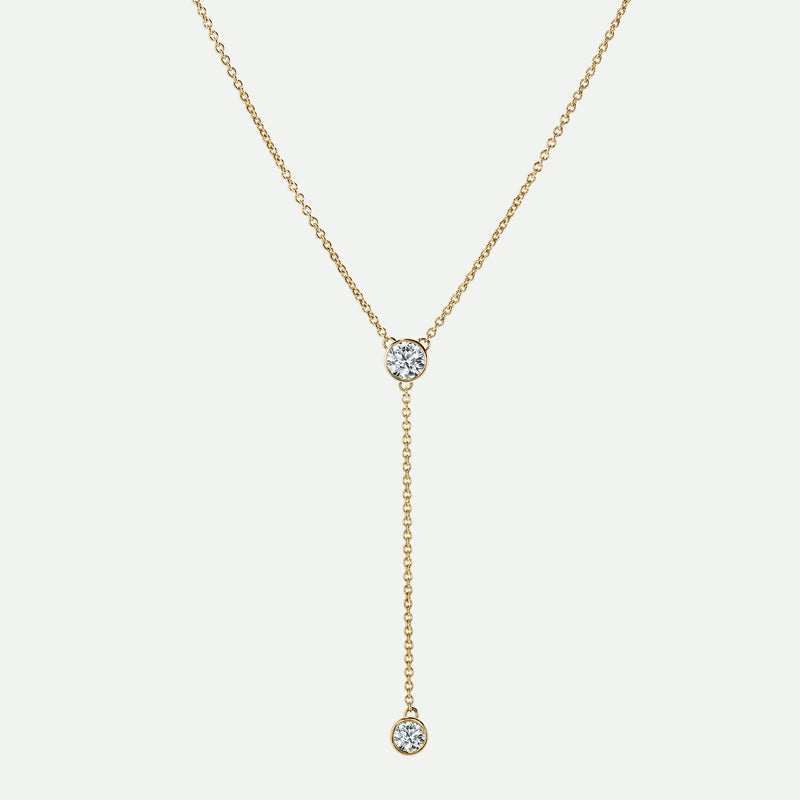 Ember - 9ct Yellow Gold 0.50ct tw. Lab Grown Diamond Lariat 18 Inches - image 1
