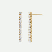 Lina - 9ct Yellow Gold 0.34ct tw. Tennis Drop Earring Studs - image 1