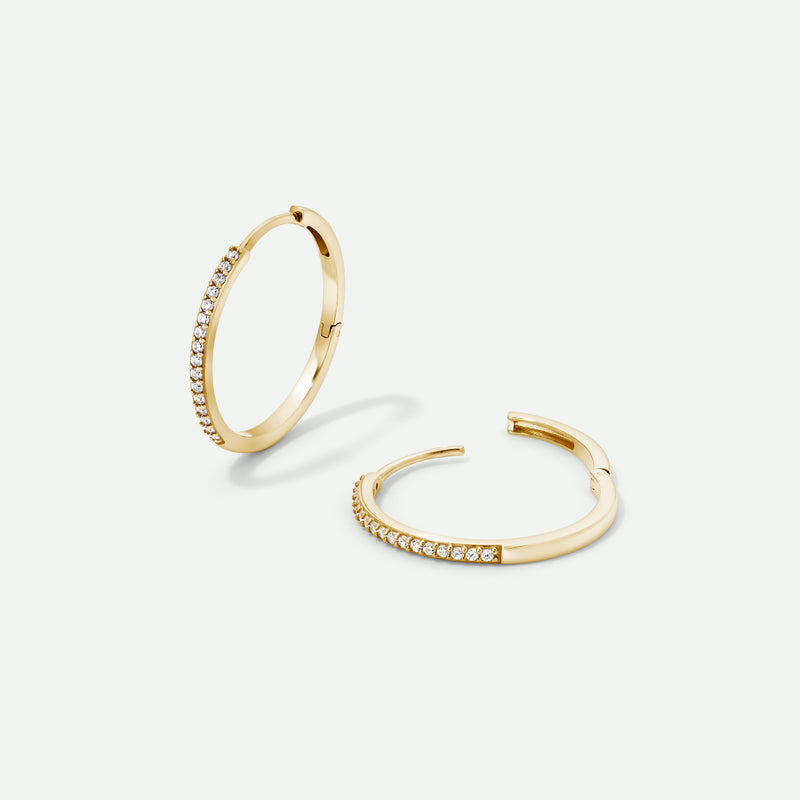 Mira - 9ct Yellow Gold 0.20ct tw. Lab Grown Diamond Hoop - image 1