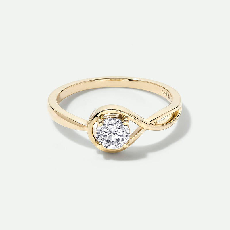 Eloise - 9ct Yellow Gold 0.40ct tw. Lab Grown Diamond Solitaire Engagement Ring - image 1
