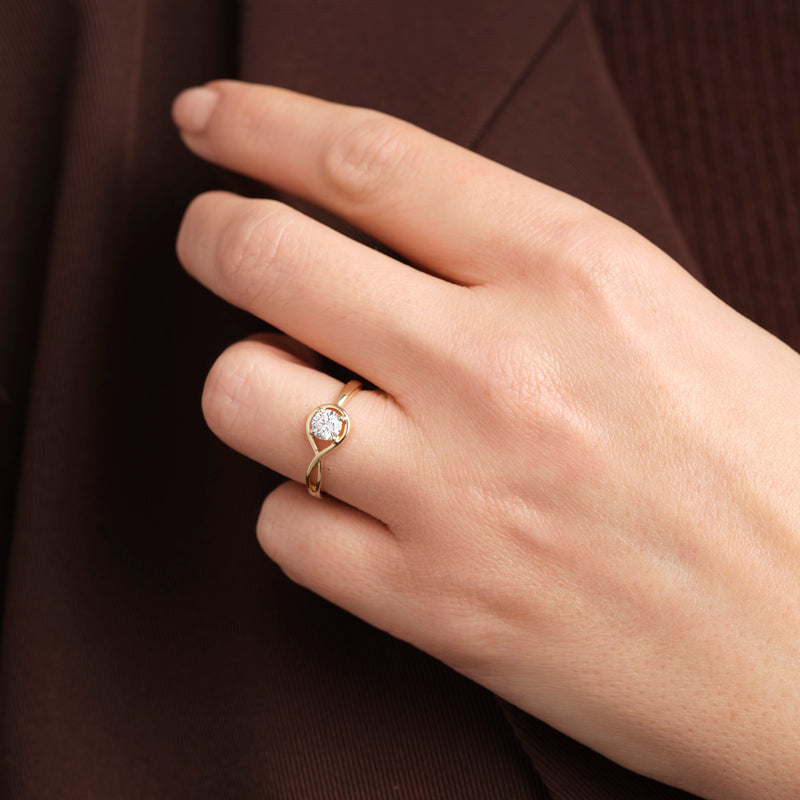Eloise - 9ct Yellow Gold 0.40ct tw. Lab Grown Diamond Solitaire Engagement Ring - image 3