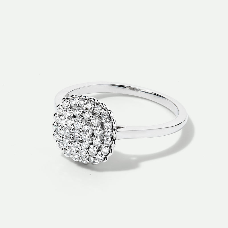 Naya | 9ct White Gold 0.37ct tw. Lab Grown Diamond Cluster Engagement Ring