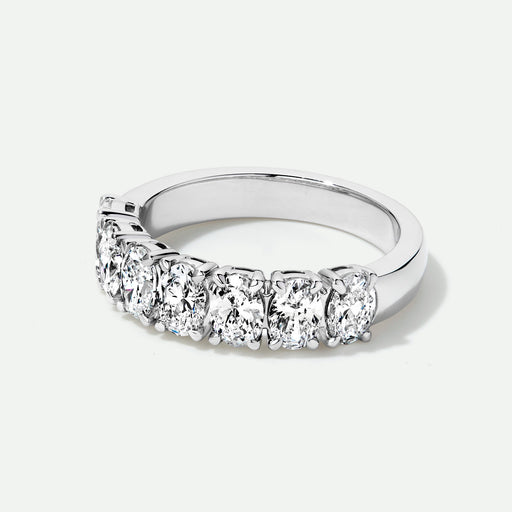 Carmen - 9ct White Gold 1.69ct tw. Lab Grown Diamond Oval Seven Stone Band Ring - image 2