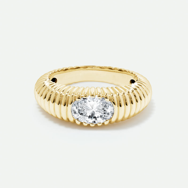 Ria - 9ct Yellow Gold 1ct tw. Lab Grown Diamond East-West Ring - image 1