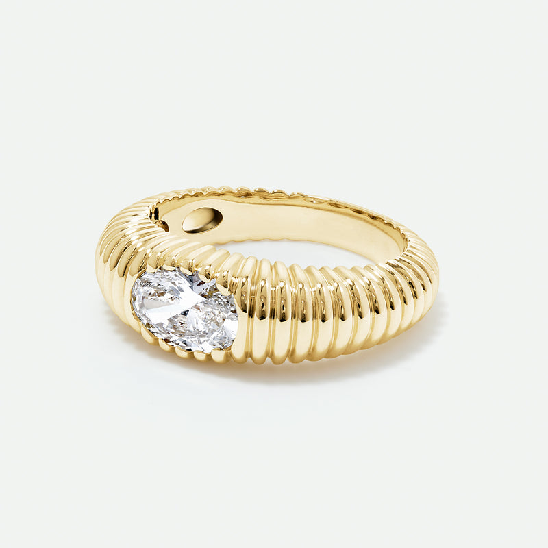 Ria - 9ct Yellow Gold 1ct tw. Lab Grown Diamond East-West Ring - image 3