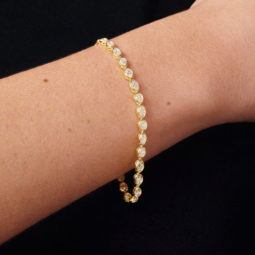Annelyse - 9ct Yellow Gold 4.47ct tw. Lab Grown Diamond Mixed Shape Tennis Bracelet - image 1