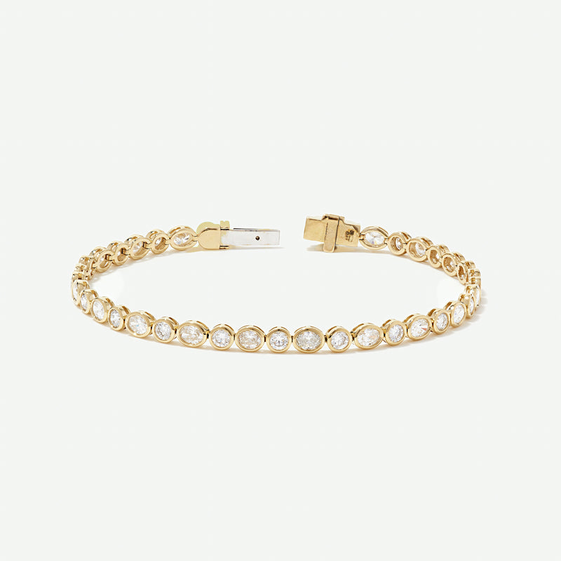 Valerie | 9ct Yellow Gold 4.75ct tw. Lab Grown Diamond Mixed Shape Tennis Bracelet