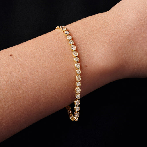 Valerie - 9ct Yellow Gold 4.75ct tw. Lab Grown Diamond Mixed Shape Tennis Bracelet - image 1