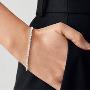 Lydia - 9ct White Gold 4.67ct tw. Lab Grown Diamond Mixed Shape Tennis Bracelet - image 2