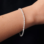 Lydia - 9ct White Gold 4.67ct tw. Lab Grown Diamond Mixed Shape Tennis Bracelet - image 3