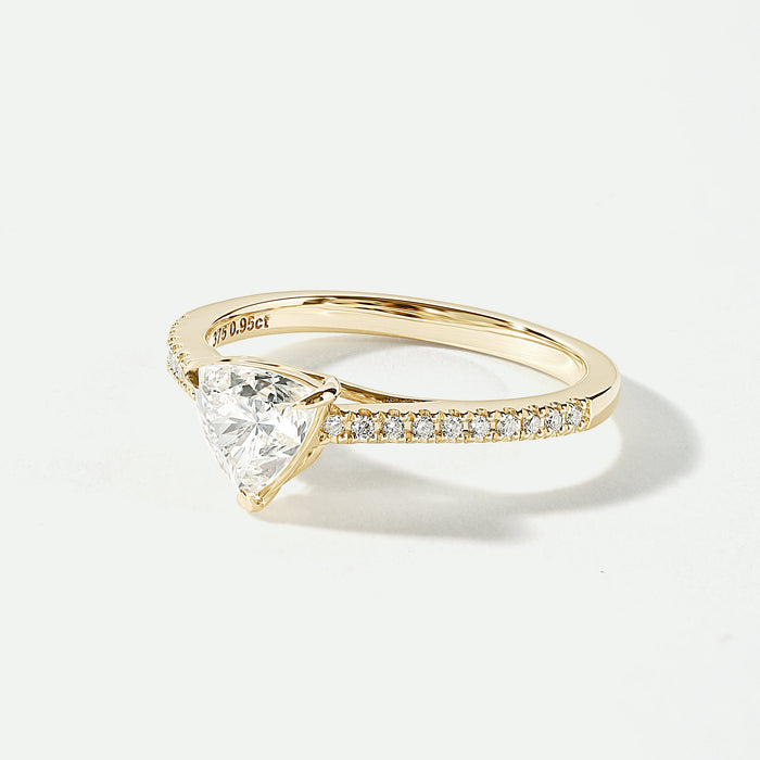 Bella | 9ct Yellow Gold 0.95ct tw Trillion Cut Lab Grown Diamond Ring-3