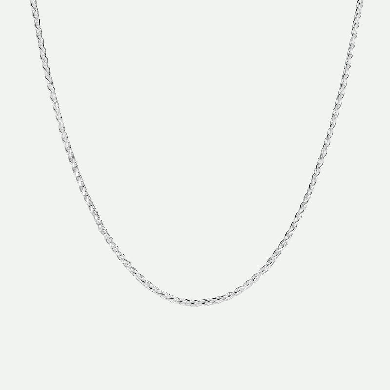 Sterling Silver Wheat Chain Necklace 18 inch