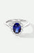 Cate | 9ct White Gold 0.25ct tw Lab Grown Diamond and Created Sapphire Ring-0