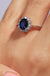 Cate | 9ct White Gold 0.25ct tw Lab Grown Diamond and Created Sapphire Ring-2