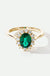 Cate | 9ct Yellow Gold 0.25ct tw Lab Grown Diamond and Created Emerald Ring-0