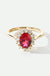 Cate | 9ct Yellow Gold 0.25ct tw Lab Grown Diamond and Created Ruby Ring-0