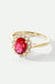 Cate | 9ct Yellow Gold 0.25ct tw Lab Grown Diamond and Created Ruby Ring-3