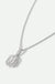 Cielo | 9ct White Gold 0.50ct tw Lab Grown Diamond Halo Necklace 18 Inches-2