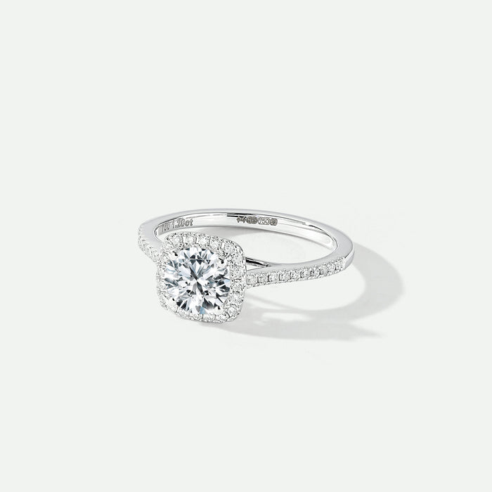 Cynthia | 18ct White Gold 1.20ct tw Lab Grown Diamond Halo Ring-4