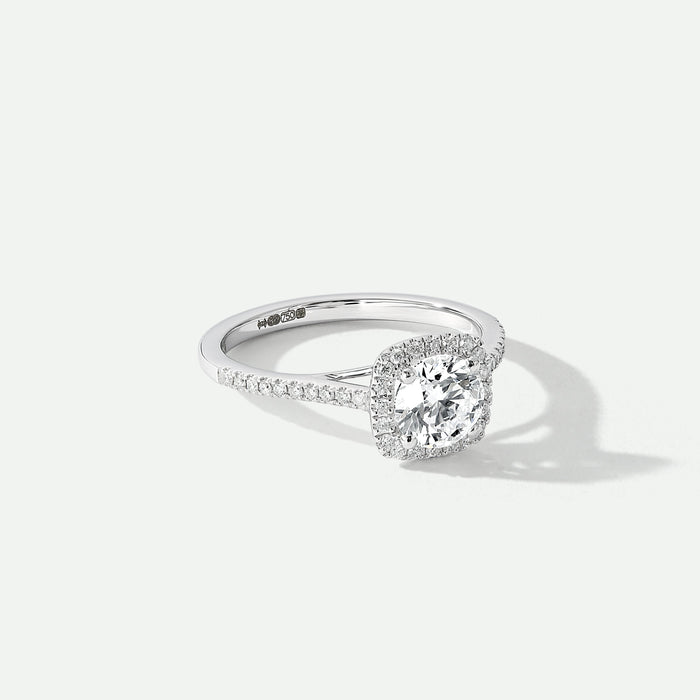 Cynthia | 18ct White Gold 1.20ct tw Lab Grown Diamond Halo Ring-3