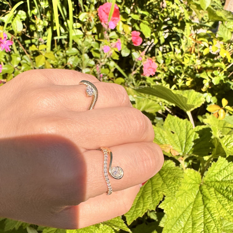 Delia | 9ct Yellow Gold 0.50ct tw. Lab Grown Diamond Fluid Ring