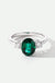 Ellison | 9ct White Gold 0.33ct tw Lab Grown Diamond and Created Emerald Ring-0