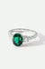 Ellison | 9ct White Gold 0.33ct tw Lab Grown Diamond and Created Emerald Ring-2