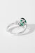 Ellison | 9ct White Gold 0.33ct tw Lab Grown Diamond and Created Emerald Ring-3