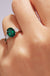 Ellison | 9ct White Gold 0.33ct tw Lab Grown Diamond and Created Emerald Ring-4