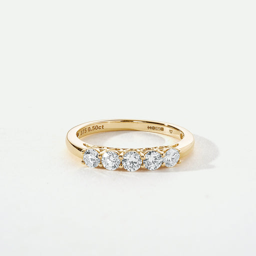 Elsie | 9ct Yellow Gold 0.50ct tw Lab Grown Diamond Ring-0