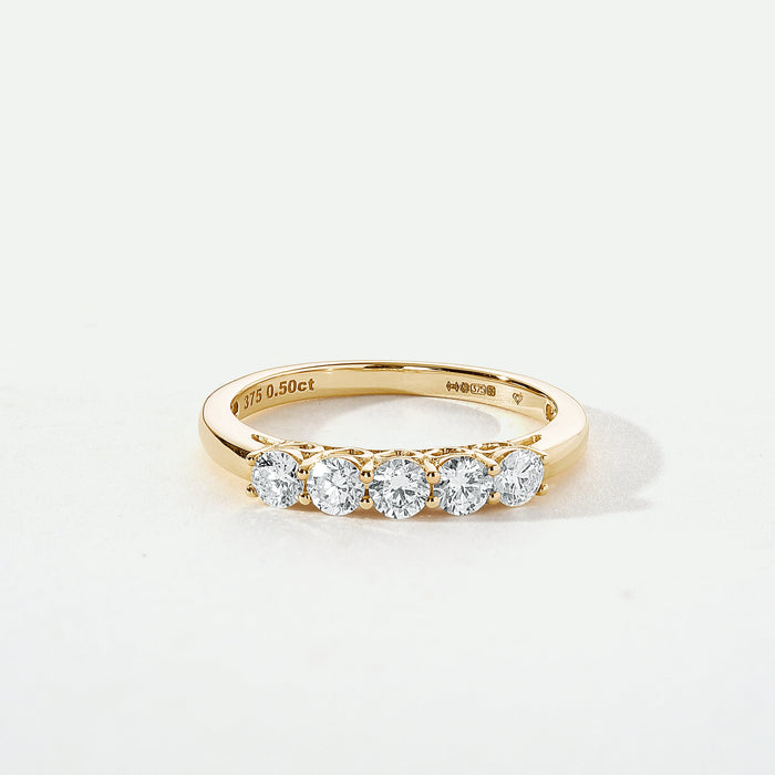 Elsie | 9ct Yellow Gold 0.50ct tw Lab Grown Diamond Ring-0