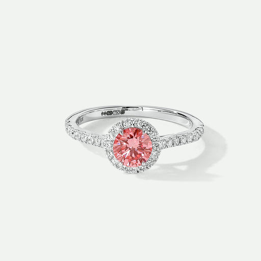 Evelyn | 18ct White Gold 1ct tw Lab Grown Pink Diamond Ring-0