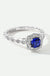 Harlow | 18ct White Gold 0.08ct tw Lab Grown Diamond and Created Sapphire Vintage Ring-1