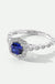 Harlow | 18ct White Gold 0.08ct tw Lab Grown Diamond and Created Sapphire Vintage Ring-2