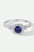 Harper | 18ct White Gold 0.12ct tw Lab Grown Diamond and Created Sapphire Vintage Ring-0