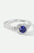 Harper | 18ct White Gold 0.12ct tw Lab Grown Diamond and Created Sapphire Vintage Ring-2