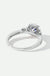 Harper | 18ct White Gold 0.12ct tw Lab Grown Diamond and Created Sapphire Vintage Ring-3