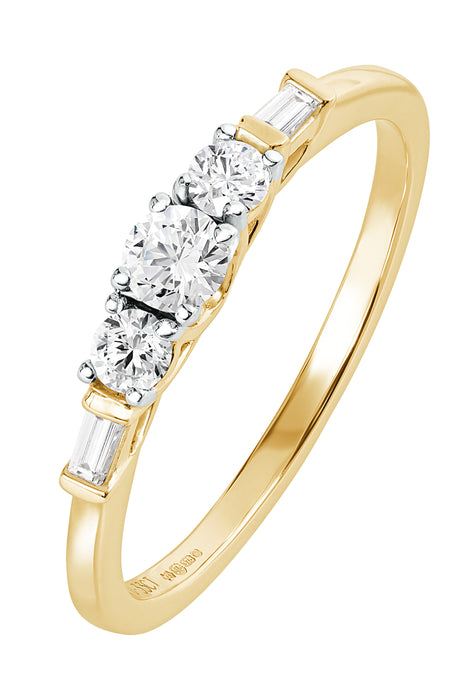 9ct Yellow Gold 0.33ct Diamond Ring