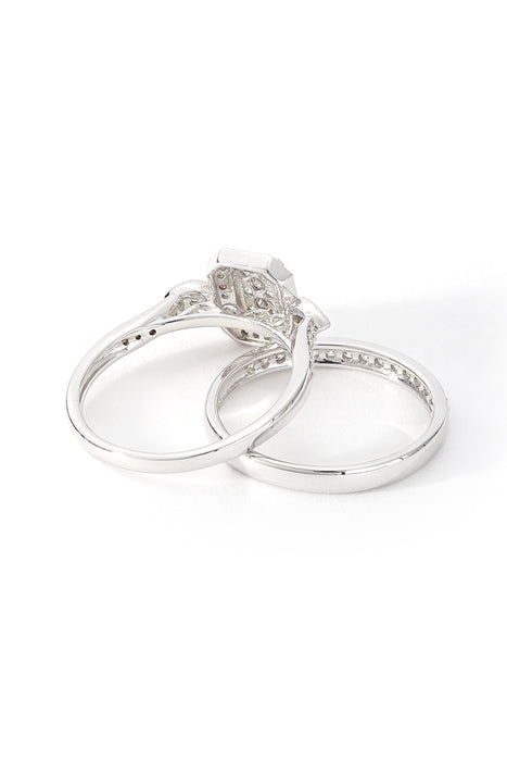 9ct White Gold 0.50ct Diamond Bridal Set