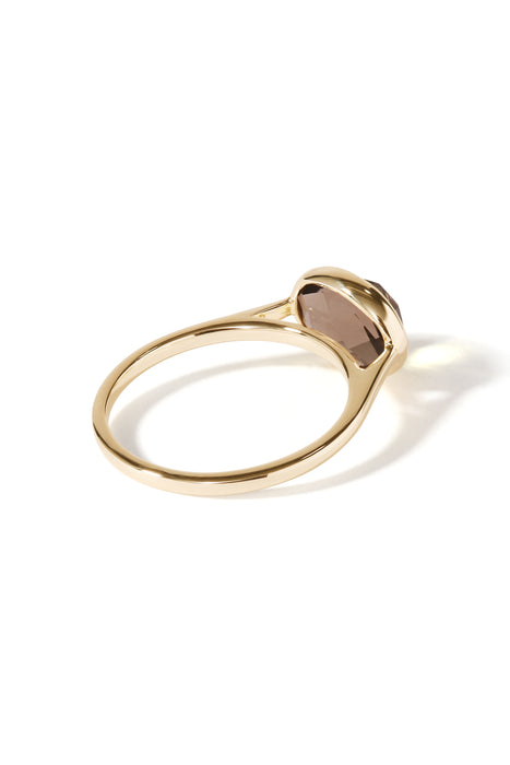 9ct Yellow Gold Smoky Quartz Ring